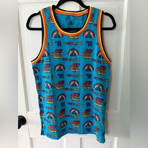 Walt Disney World Tank Top Blue w/ Rainbow Design - Mens Small